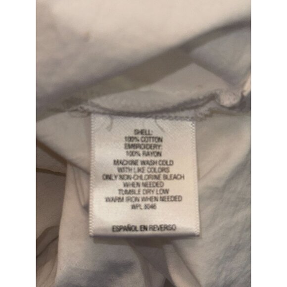 Charter Club Embroidered Relaxed Fit Shirt Size 16 - Picture 4 of 7